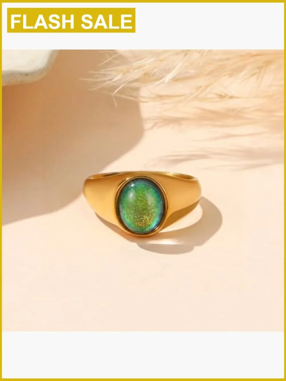 Stackable Mood Ring - Color Changing Stainless Steel Ring